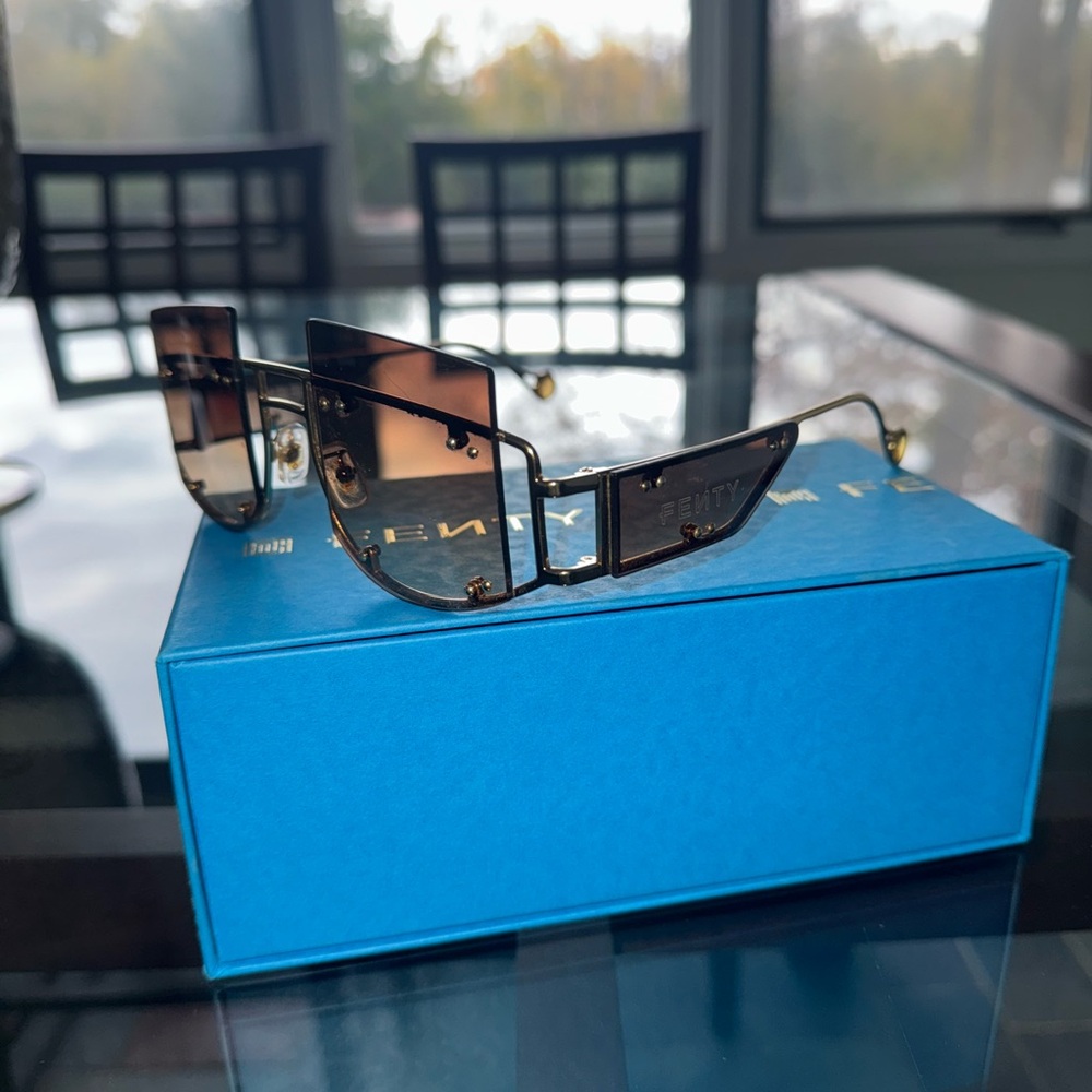 Fenty & LVMH Anti Social Sunglasses Gold hardware and Brown Tint